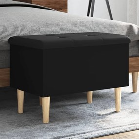 fekete szerelt fa tárolópad 62x42x46 cm