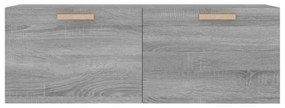 szürke sonoma színű szerelt fa faliszekrény 100 x 36,5 x 35 cm