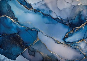 Fotótapéta Márvány Kék Absztrakt Falra Hálószoba Nappali 400x280