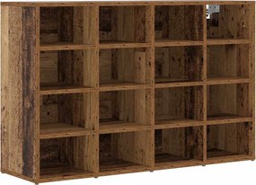 vidaXL Cipőszekrény polcokkal Öreg fa 103 x 30 x 67 cm Faanyag