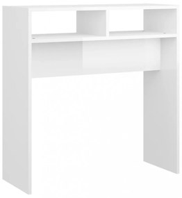 magasfényű fehér forgácslap tálalóasztal 78 x 30 x 80 cm