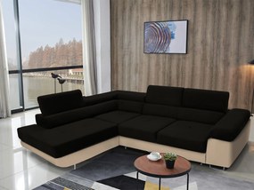Sarok ülőgarnitúra Ascend L (fekete + bézs) (B). 1061861