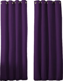 Panama Kész Függöny Szett 145x250 matt lila