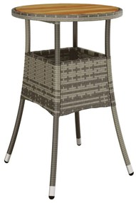 3részes szürke polyrattan kerti bisztrógarnitúra párnákkal