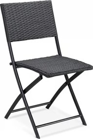 Deuba Rattan összecsukható székek Rome 2 db - fekete