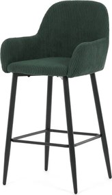Barová židle, zelená, látka,AUB-V4009 GRN6