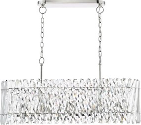 Dar Lighting glamour kristály függeszték entwine polírozott nikkel darent2338