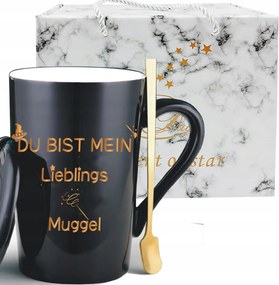 "Te vagy a kedvenc muglim" feliratú bögre német nyelven