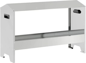 vidaXL Csirke Etető Tál Ezüst 81 x 32 x 53,5 cm Horganyzott acél