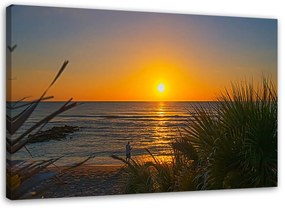 Gario Vászonkép Horgász és naplemente Méret: 60 x 40 cm