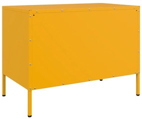 2 db mustársárga acél TV-szekrény 68 x 39 x 50,5 cm