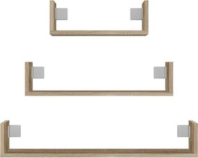 Mobi 3P fali polc (3db), sonoma