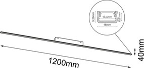ANTIGO 1291 SLIM Modern LED Mennyezeti Lámpa Fehér LED IP20