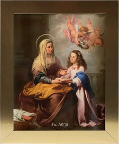 Vászonkép 30x25 Szent Anna Arany Keret
