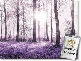 Fotótapéta Flizelina Erdő Fák Lila Virágok Csengő 104x70,5 ragasztó