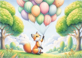 Kép – Boldog róka (70x50 cm)