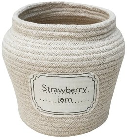 Krémszínű textil játéktároló kosár ø 20x23 cm Jam Jar – Lorena Canals