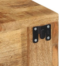 tömör nyers mangófa falra szerelhető TV-szekrény 100x30x19 cm