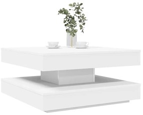 fehér dohányzóasztal 360 fokban forgatható 70x70x34,5 cm