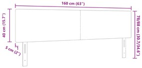 LED Fejtámla Egyszerű Design Világosszürke 80 cm Corduroy Szövet