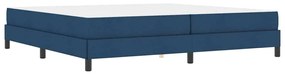 Boxrugós ágy matracmal Kék 200 x 200 cm szövet