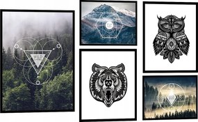 XXL Készlet 5db-os Festmények Maguk Nagy keret nélkül KP061