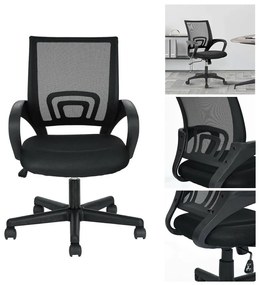 Karfás irodai forgószék több színben-fekete
