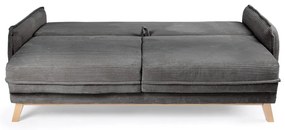 Szürke kordbársony kinyitható kanapé 218 cm Tori – Bonami Selection