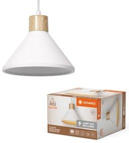 Ledvance - Csillár zsinóron DECOR PLASTER 1xE27/25W/230V átm. 22 cm vakolat fehér