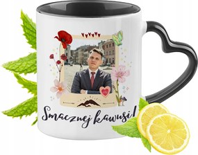 Mentzen Új Remény Bögre Fekete Szív Alakú Füllel Ajándék