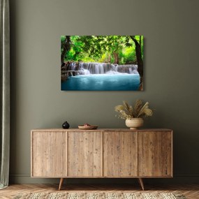 Kép - Vízesés, kék (90x60 cm)