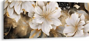 Kép - Virágok aranyban (120x50 cm)
