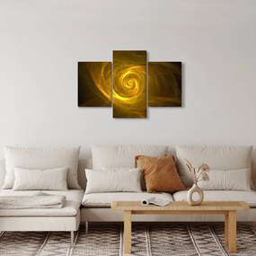 Absztrakt sárga spirál képe (90x60 cm)