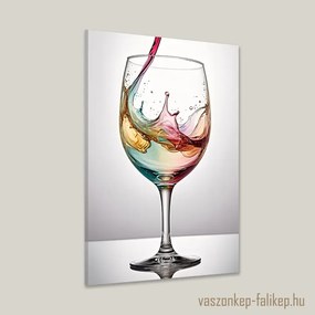 Üvegpohár színes itallal 2 – Modern prémium vászonkép 40x60cm