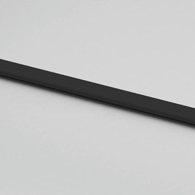 fekete edzett üveg tolóajtó fémszerelék szettel 102,5x205 cm