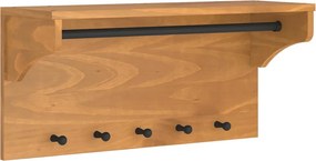 vidaXL SANDNES tömör fenyőfa falra szerelt kabátállvány 87x30x42 cm