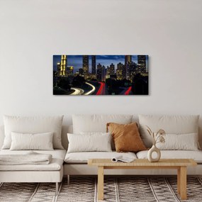 Éjszakai város képe (120x50 cm)