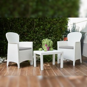 Kerti garnitúra AKITA, 3 részes, fehér I.P.A.E-Progarden