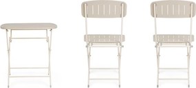 Bézs acél kétszemélyes kerti étkezőgarnitúra Yvonne – Bizzotto