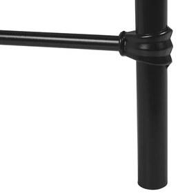 Franciaágy 180 cm LUXO (ágyráccsal) (fekete). 1007327