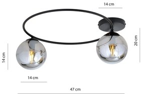 Mennyezeti lámpa SOPRA 2xE14/10W/230V fekete