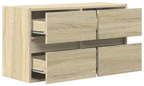 sonoma tölgy színű fali TV-szekrény LED-ekkel 80x31x45 cm