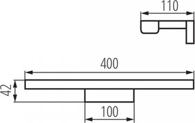Fürdőszoba Tükörmegvilágító Lámpa Króm ASTEN LED KANLUX 26680
