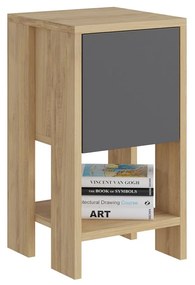 Éjjeliszekrény Ema - Oak, Anthracite