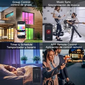 Immax NEO 07168-W40-LED RGB+CCT Dimmelhető lámpa 50W/230V Wi-Fi Tuya fehér + távirányító