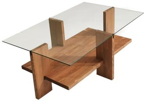 Kávésasztal BABYLON 40x105 cm barna/átlátszó