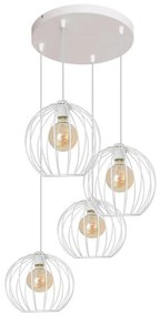 Csillár zsinóron MERCURE 4xE27/15W/230V fehér