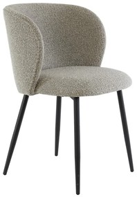 Szürke kárpitozott étkezőfotel Elyna – Light &amp; Living