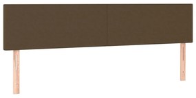 barna szövet rugós és LED-es ágy matraccal 160x200 cm