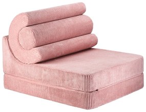Rózsaszín kordbársony gyerek fotel Flipster – Wigiwama